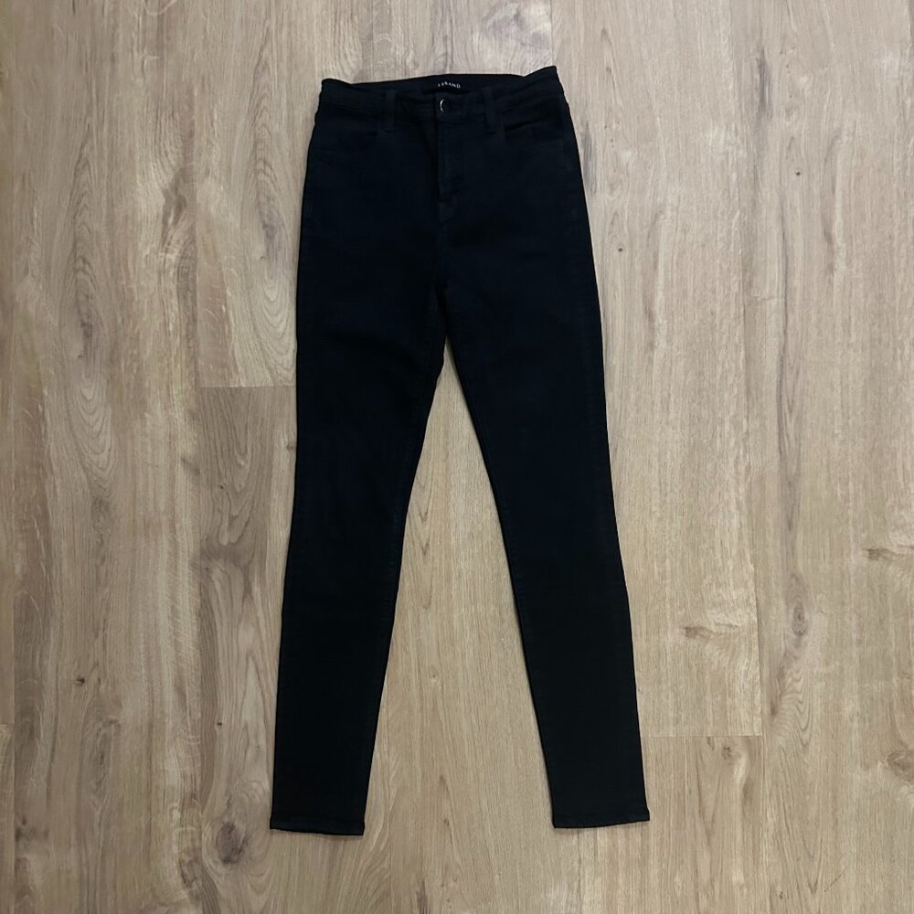 J Brand Maria High Rise Skinny Jean in Seriously Black - 26